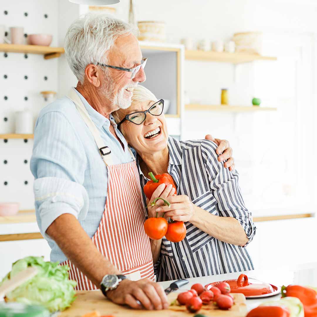 older couple in the kitchen